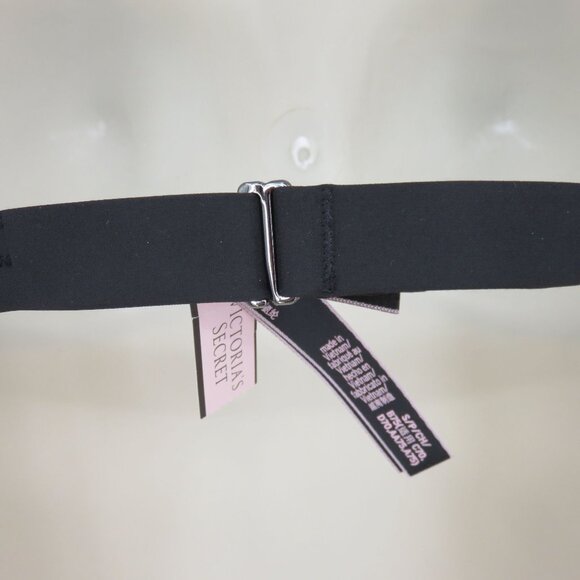 Victorias Secret Women Small Black Mesh Plunge Bralette Nylon Style 24492967 NEW - Picture 7 of 16